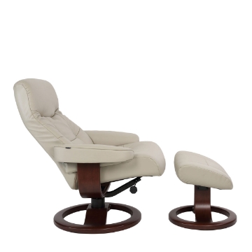 Picture of MULDAL (R QS) LARGE RECLINER WITH OTTOMAN IN DOVE