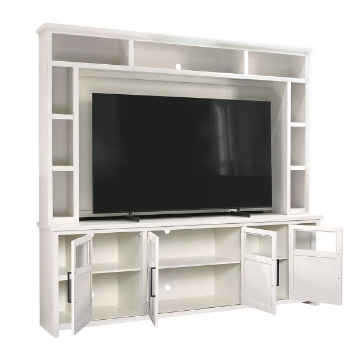 Picture of SHAKER 98" WHITE CONSOLE W/HUTCH
