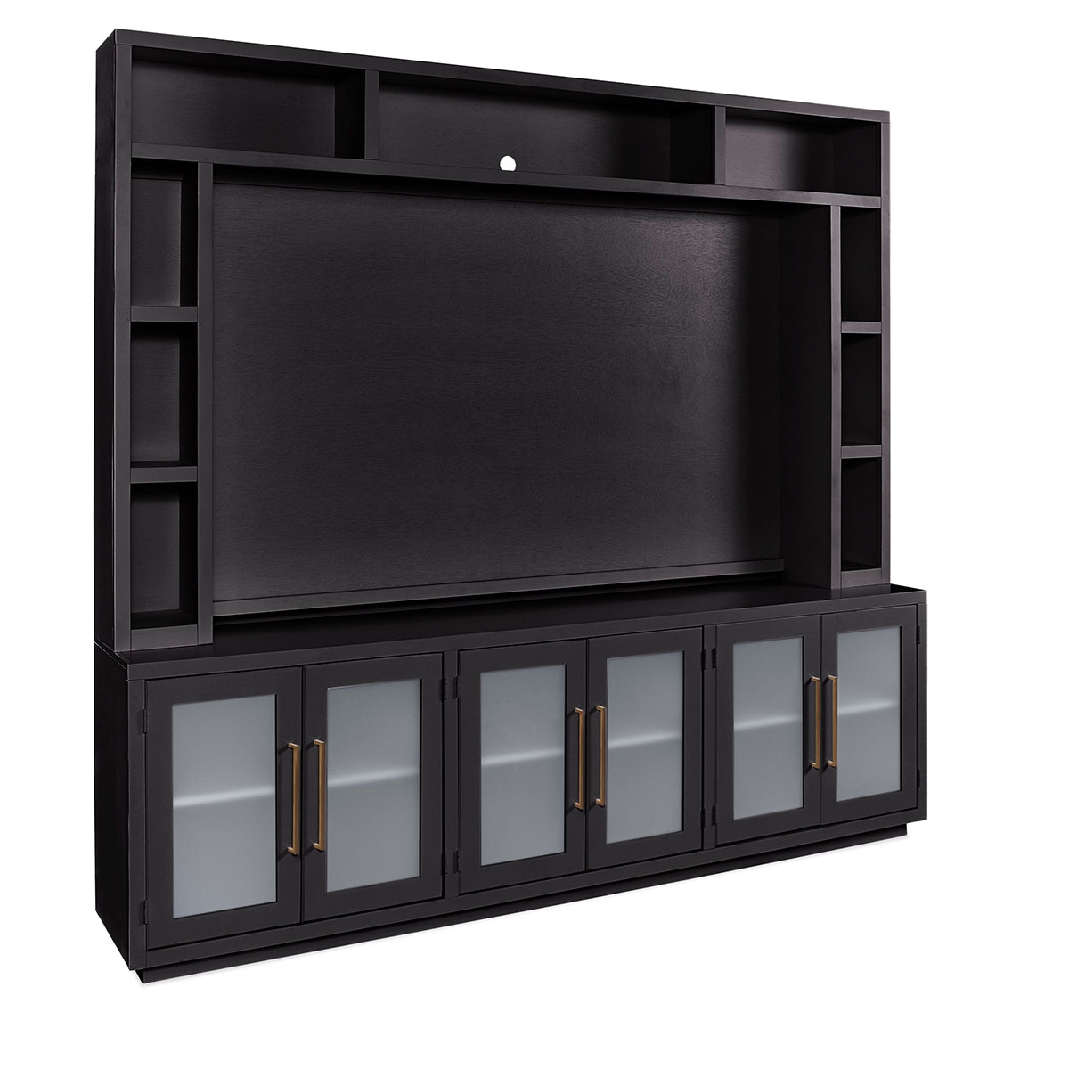 Picture of PERRY 97" BLACK 2PC ENT WALL