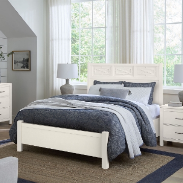 Picture of T&T FRETWORK KING BED WHITE MAPLE