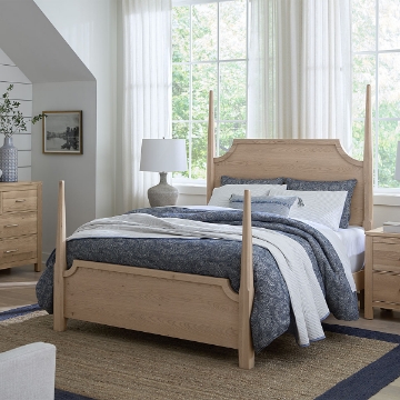 Picture of T&T QUEEN PENCIL BED IN CLEAR OAK