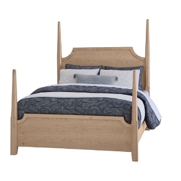 Picture of T&T KING PENCIL BED IN CLEAR OAK