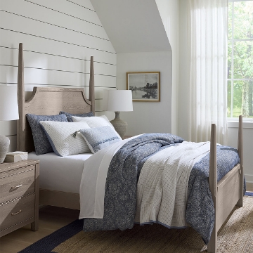 Picture of T&T QUEEN PENCIL BED GRY OAK
