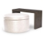 Picture of LUNA ROUND STORAGE OTTOMAN W/ SLIVER TOP