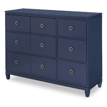Picture of SUMMERLAND BLUE 6DR TALL DRESSER