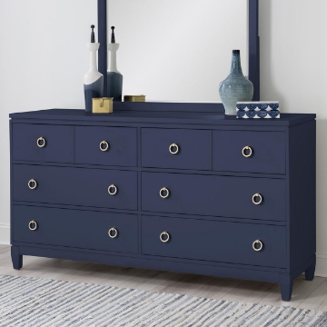 Picture of SUMMERLAND BLUE 6DR LOW DRESSER