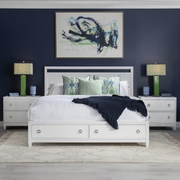 Picture of SUMMERLAND WHITE PANEL KING W/ STORAGE