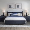 Picture of SUMMERLAND BLUE QUEEN PANEL BED W STORAGE