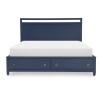Picture of SUMMERLAND BLUE QUEEN PANEL BED W STORAGE