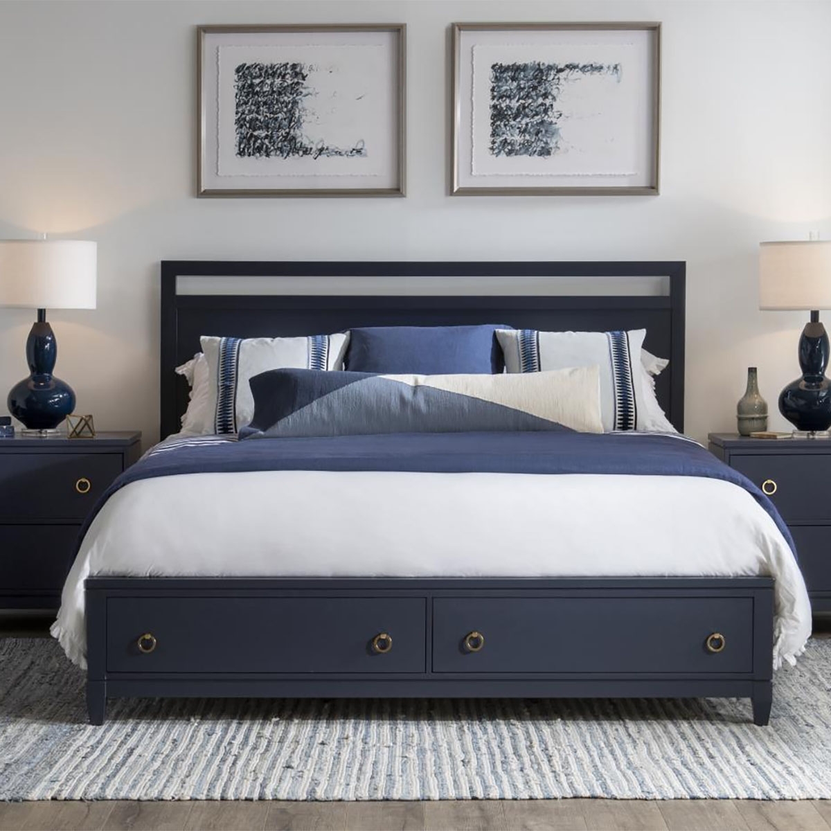 Picture of SUMMERLAND BLUE KING PANEL W/STORAGE