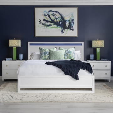 Picture of SUMMERLAND WHITE PANEL KING BED