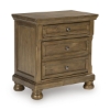 Picture of KENLEY HONEY TWO DRAWER NIGHTSTAND