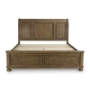 Picture of KENLEY HONEY QUEEN SLEIGH BED W/ STORAGE