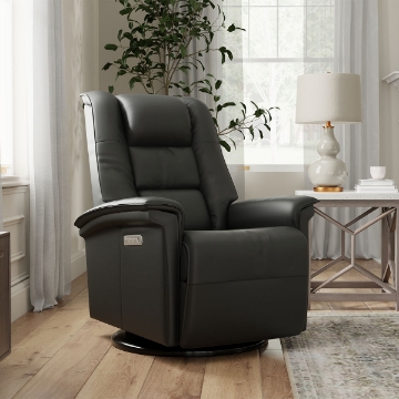 Picture of PARIS QS SMALL P3 RECLINER IN BLACK