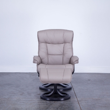 Picture of BERGEN (R QS) LARGE RECLINER AND OTTOMAN IN FOG