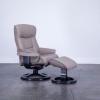 Picture of BERGEN (R QS) LARGE RECLINER AND OTTOMAN IN FOG