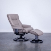Picture of BERGEN (R QS) LARGE RECLINER AND OTTOMAN IN FOG