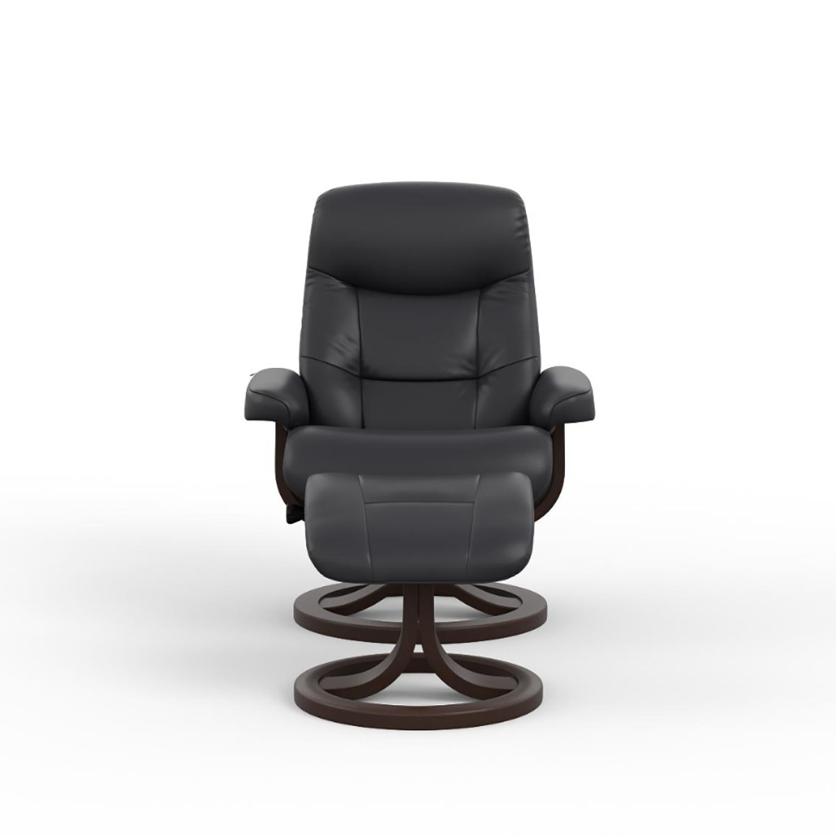 Picture of MULDAL R QS SMALL RECLINER W/ OTTOMAN IN NAVY