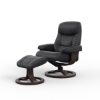 Picture of MULDAL R QS SMALL RECLINER W/ OTTOMAN IN NAVY