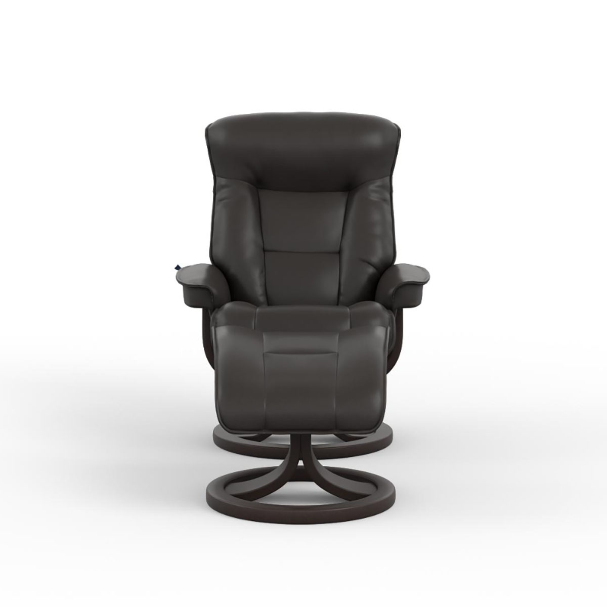 Picture of BERGEN R QS SM RECLINER & OTTOMAN HAVANA