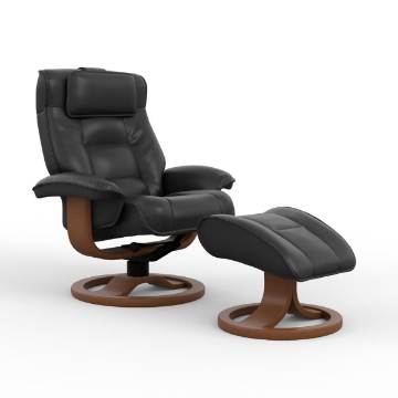 Picture of MUSTANG R QS LARGE RECLINER & OTTOMAN BLACK