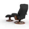 Picture of MUSTANG R QS SMALL RECLINER & OTTOMAN BLACK