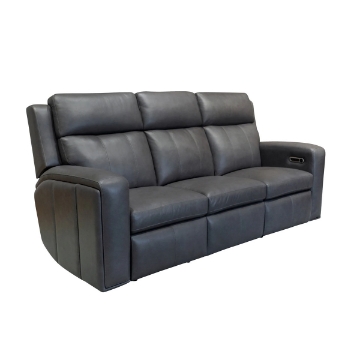 Picture of WYATT GUNMETAL SOFA W/ POWER HEADREST & LUMBAR