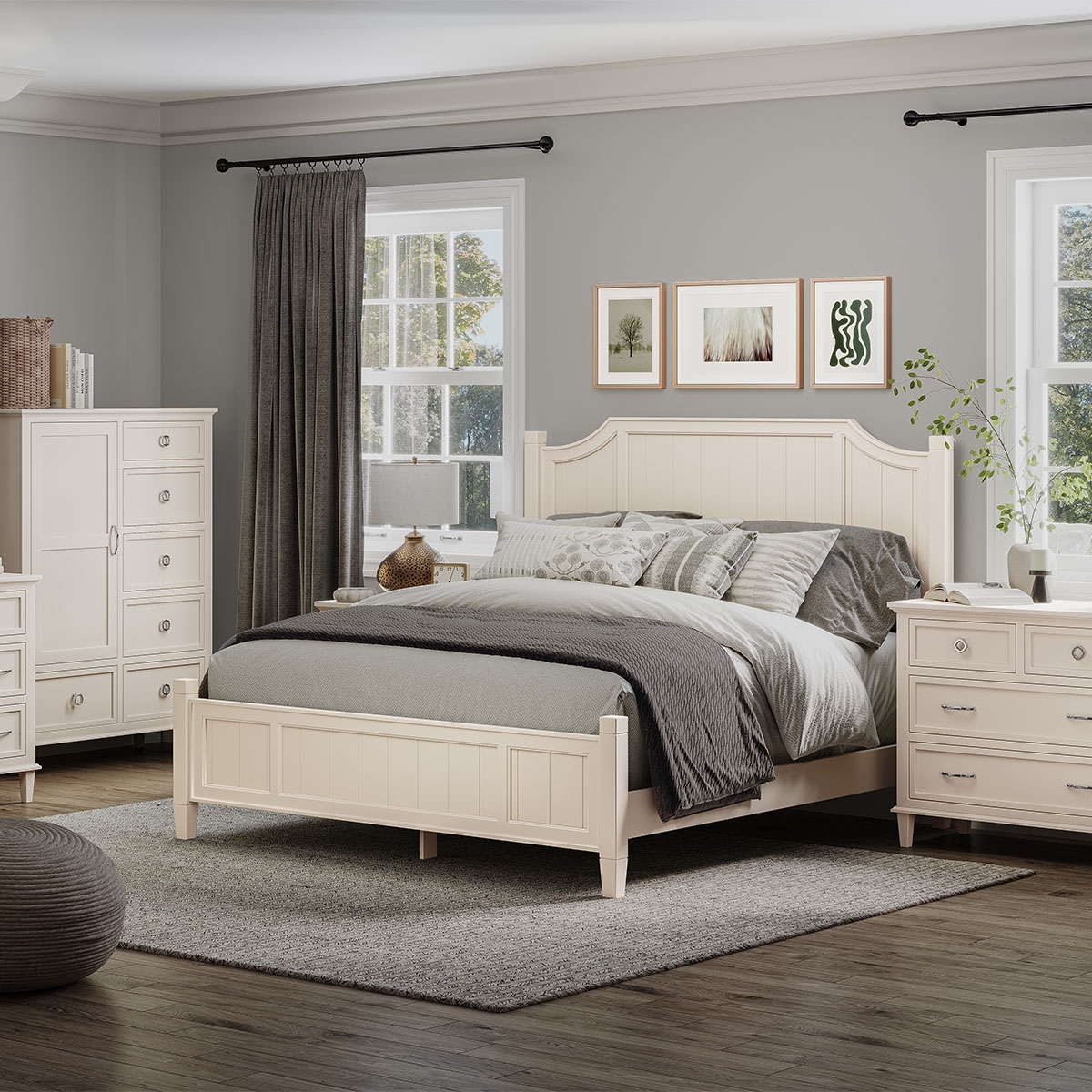Picture of SOUTH PORT PANEL KING LOW FOOTBOARD BED