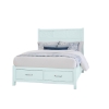 Picture of T&T FRETWORK KING STORAGE BED BLUE MAPLE