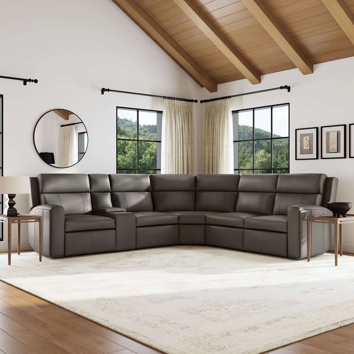 Picture of WYATT GUNMETAL 6 PIECE SECTIONAL