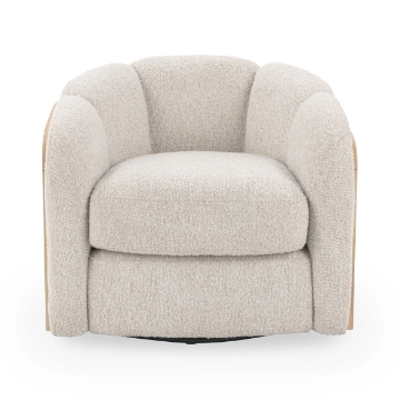 Picture of DAISY UPHOLSTERED SWIVEL CHAIR IN COASTAL SAND