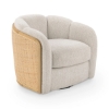 Picture of DAISY UPHOLSTERED SWIVEL CHAIR IN COASTAL SAND