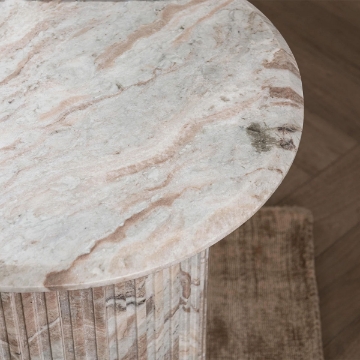 Picture of NORDENS MARBLE ROUND END TABLE