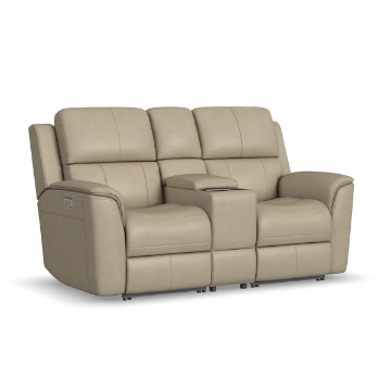 Picture of HENRY BEIGE CONSOLE LOVESEAT W/PHR/LUMB