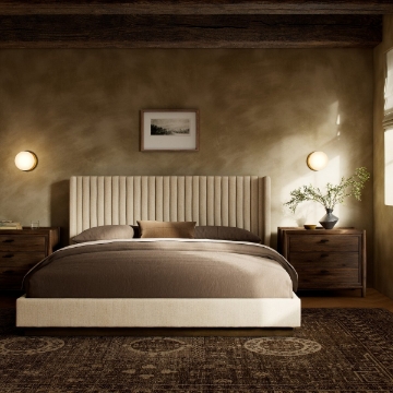 Picture of MONTGOMERY KING BED IN THAMES CREAM