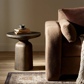 Picture of ODESSA END TABLE IN AGED BRASS