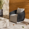 Picture of MAVEN OUTDOOR SWIVEL CHAIR IN BLACK HYACINTH