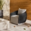 Picture of MAVEN OUTDOOR SWIVEL CHAIR IN BLACK HYACINTH