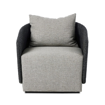 Picture of MAVEN OUTDOOR SWIVEL CHAIR IN BLACK HYACINTH