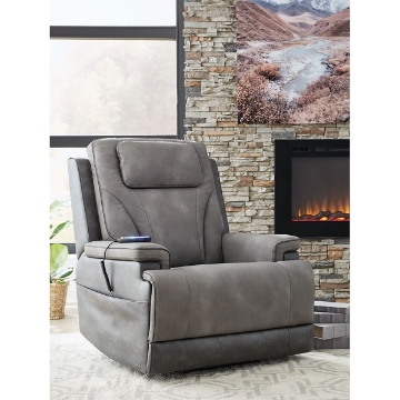 Picture of 4Z PEACEFUL PAUSE LIFT RECLINER W/POWER HEADREST/LUMBAR  IN SLATE