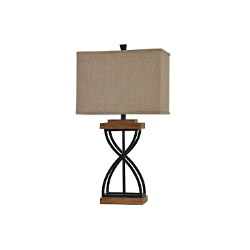Picture of BLACK METAL X BASE TABLE LAMP
