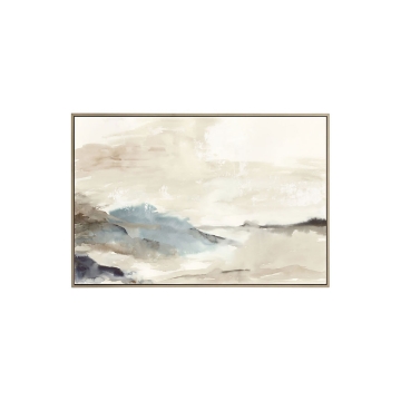 Picture of HILLS IN FOG W/ WHITE OAK FRAME ART