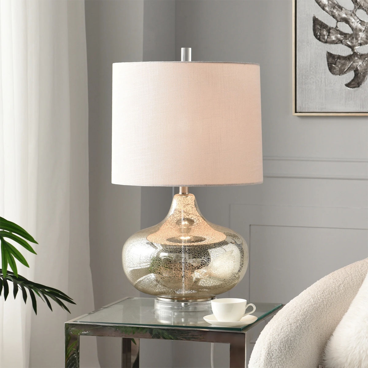 Picture of ANTIQUE MERCURY GLASS TABLE LAMP