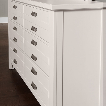 Picture of BUNGALOW WHITE DOUBLE DRESSER