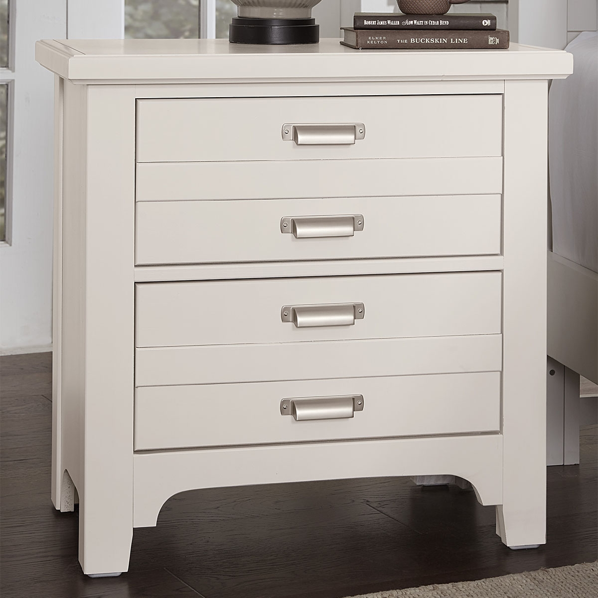 Picture of BUNGALOW WHITE TWO-DRAWER NIGHTSTAND