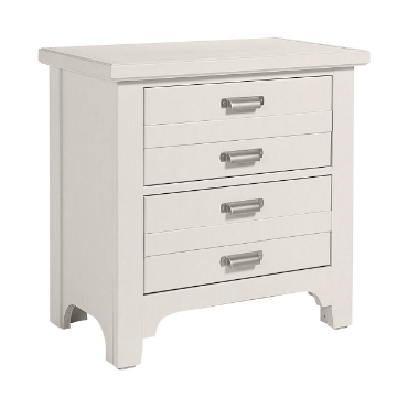 Picture of BUNGALOW WHITE TWO-DRAWER NIGHTSTAND