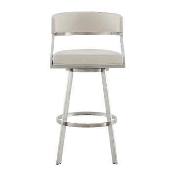 Picture of SATURN CREAM LEATHER & STEEL SWIVEL COUNTER STOOL