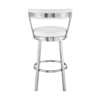 Picture of BRYANT FAUX WHITE LEATHER & STEEL BAR STOOL