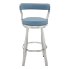 Picture of BRYANT BLUE LEATHER & STEEL BAR STOOL