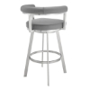 Picture of MAGNOLIA GREY LEATHER & STEEL BAR STOOL